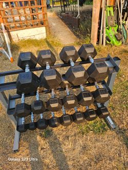 Dumbells Weights With Rack And Weight Bench