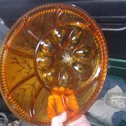 Indiana amber dish