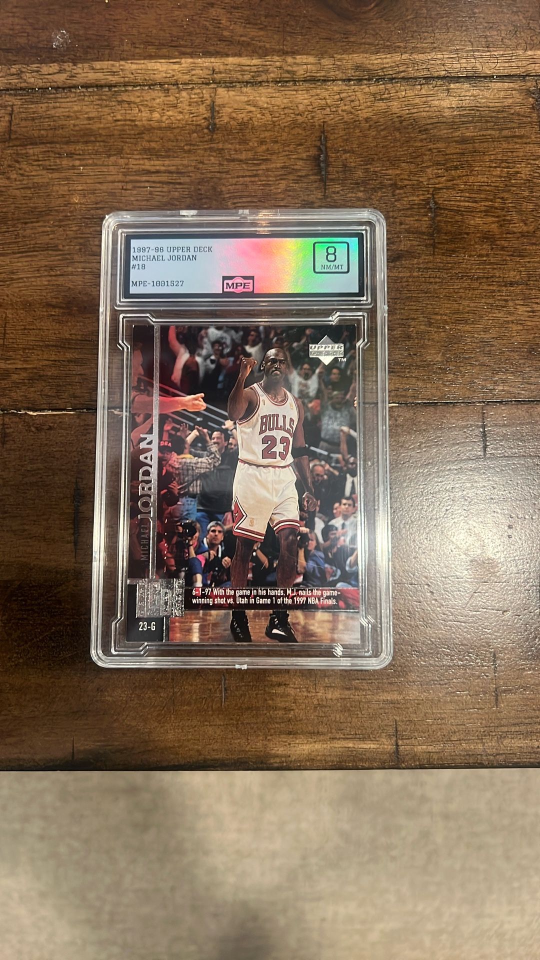 1997 upper deck game dated Memorial moments #18