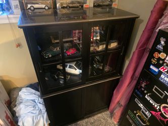 Cabinet/hutch with custom tile top.