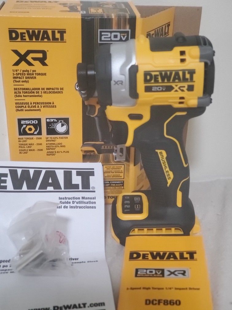 DEWALT Driver Impact 20V Max 3-Speed Hight Torque Driver DCF860B