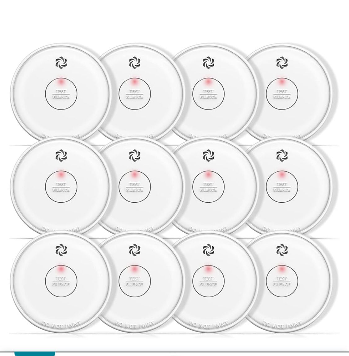 Fire Alarms Smoke Detectors, Smoke Alarm Battery Operated, Fire Alarm with Test Button & Low Battery Signal, Photoelectric Technology Fire Detectors f