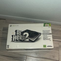 DJ Hero 2 Wireless Turntable with Box *NO GAME* (Microsoft Xbox 360, 2010)