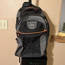 Coleman Back Pack On Wheels 
