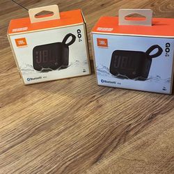 2 JBL Go 4 Waterproof Wireless Bluetooth Speakers W/ Charger (Unopened)