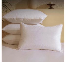 BHZ Goose Down Feather Pillows King Size Set of 4 Pack, Luxury Hotel Alternative Collection Bed Pillow for Sleeping Firm Soft Support for Side & Back