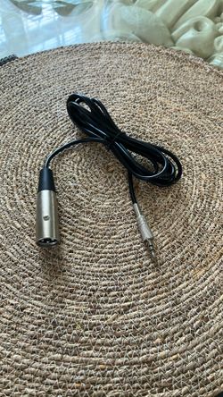 XLR Male to 3.5mm TRS Stereo Mini Jack Cable Adapter – Mic/Aux Audio Cord 3-Pin