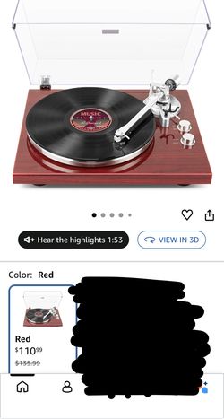 1byone H005 Bluetooth Turntable Vinyl Record Play