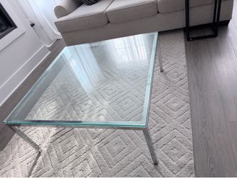 Glass top coffee table (vintage)