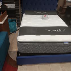 *Ad Special*---Royal Blue Velvet Fabric Sophisticated Queen/King Beds---Starting At $299---Delivery Available 