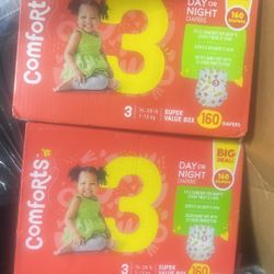 Comfort Day Or Night Diapers 160 Counts Each 