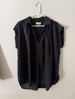 Nili Lotan Black Short-Sleeve Blouse M $40 OBO