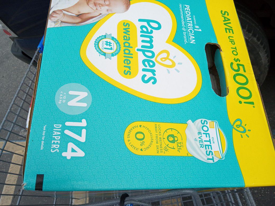 Diapers Size Newborn, 1, And 2
