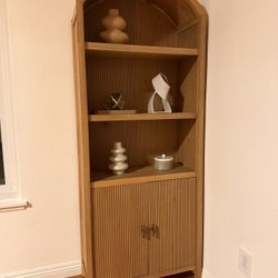Hearth & Hand with Magnolia grooved wood arch bookcase