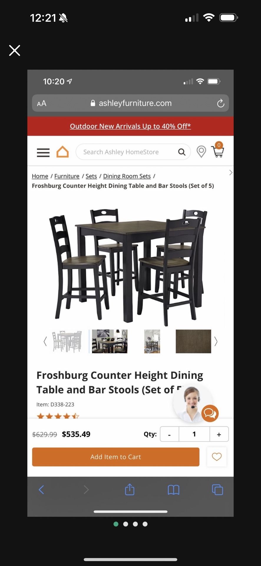 Table 4 Chairs High Table