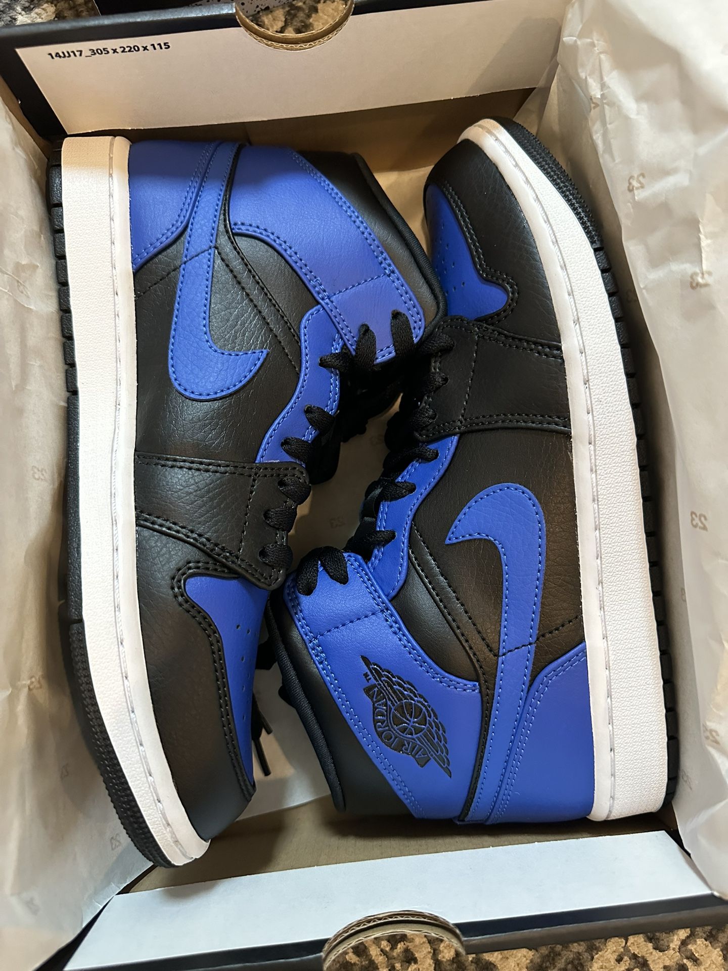New Jordan 1 Mid Royal Blue