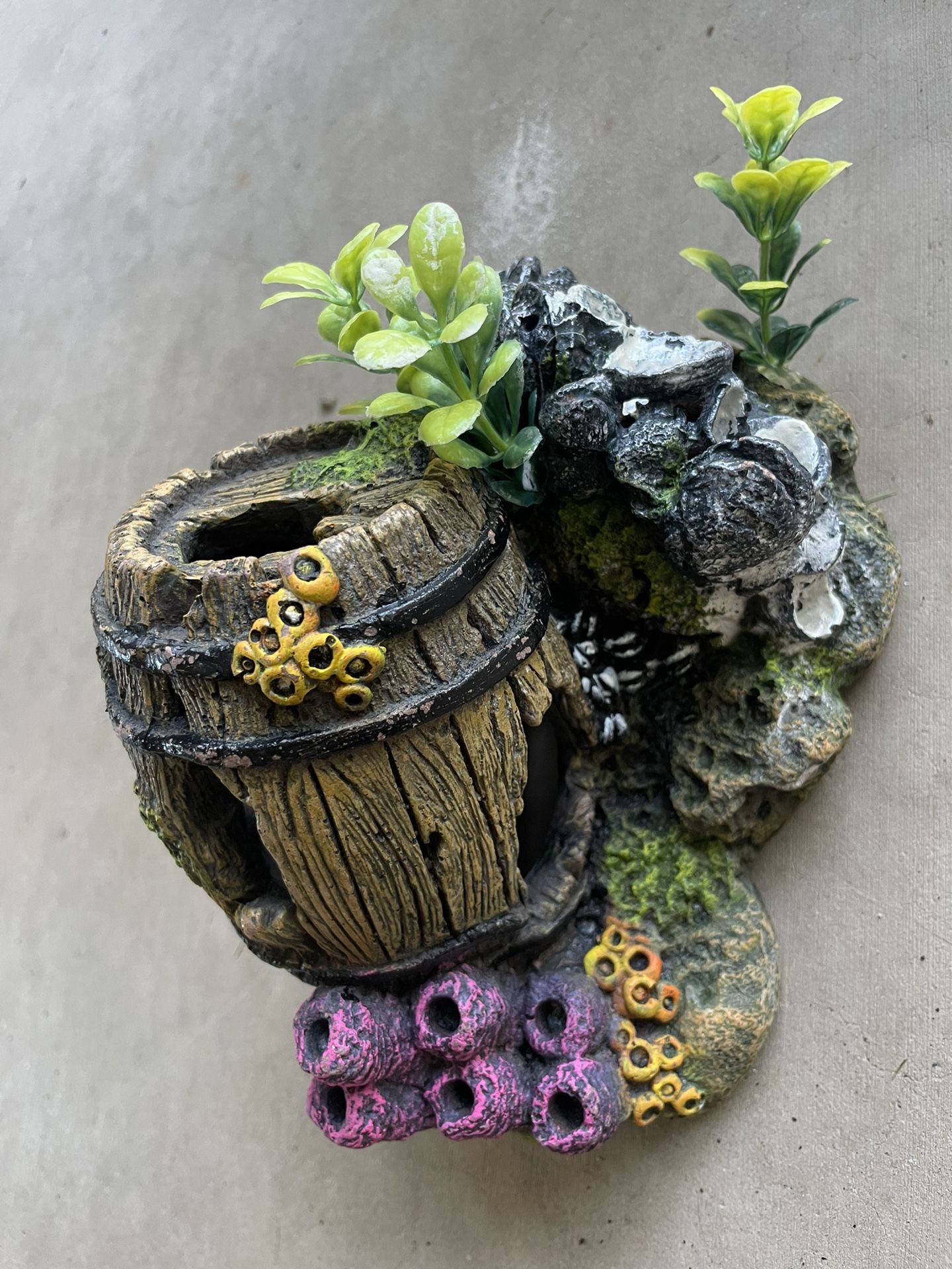 Top Fin Barrel Aquarium Decor
