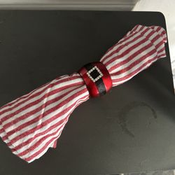 Santa Napkin Rings, Set Of 4