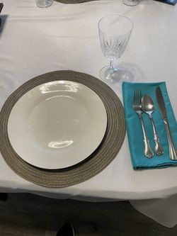 200 Turquoise Linen Napkin