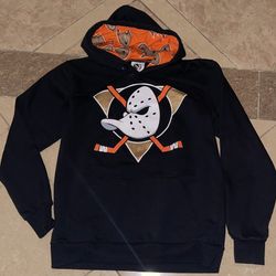 NHL Anaheim Ducks Men's Black Pullover Hoodie Sweatshirt The Somethinginked Family Small