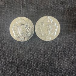 5oz Scottsdale Mint Silver Lion Stacker Roynd