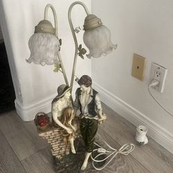Amazing vintage Porcelin fairy lamp