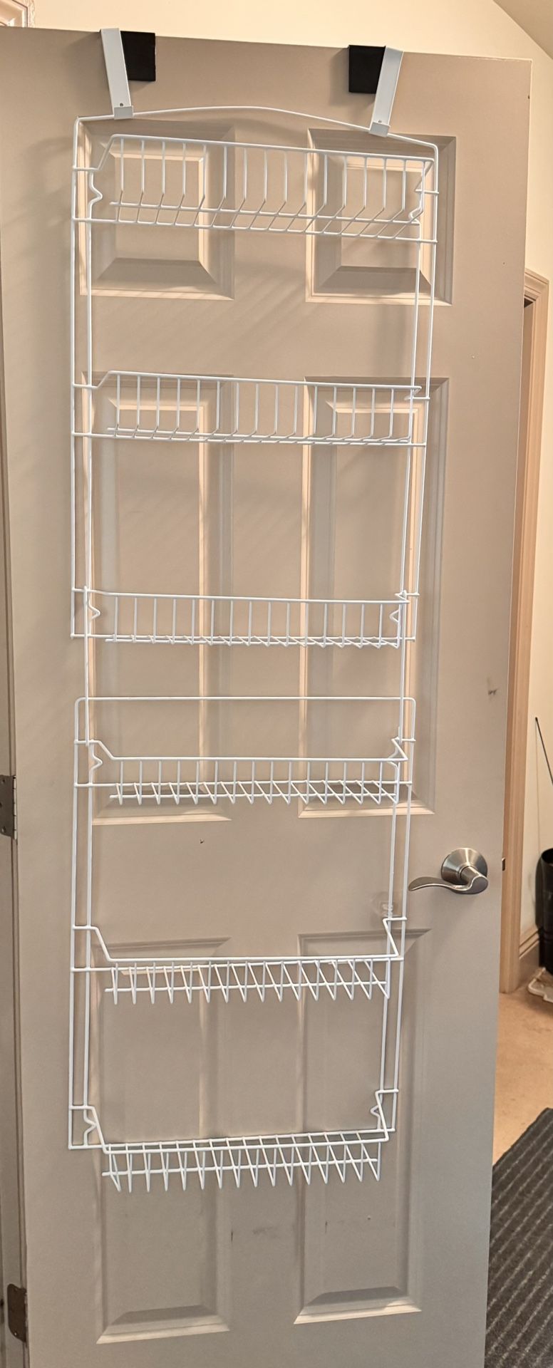 Over the Door Organizer - 6-Tier Adjustable Pantry Shelves and Rack for Kitchen Organization
