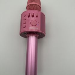 BONAOK Pink Wireless Bluetooth Karaoke 3in1 Portable Handheld Microphone