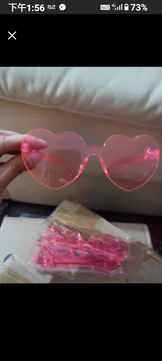 16 Pairs Heart Sunglasses for Women Men, Trendy Heart Shaped Rimless Transparent Sunglasses, Bachelorette Party