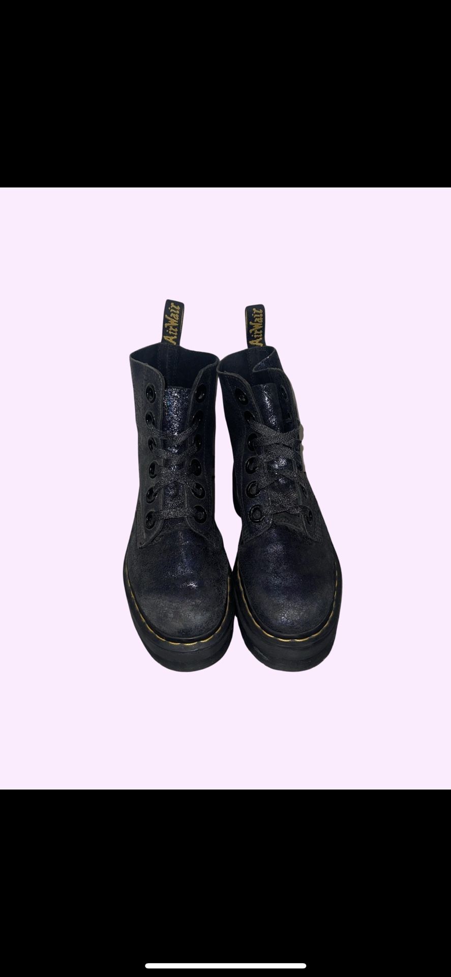 Dr Martens Molly Iridescent Crackle Leather Boots Women s shoes