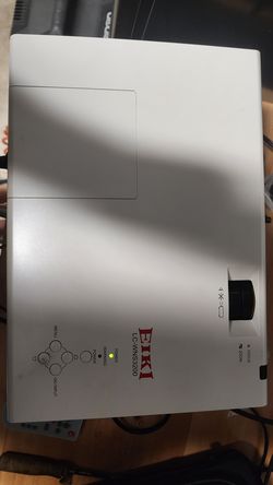 EIKI LC-WNS3200 LCD Projector with Remote and Power Cord - Working