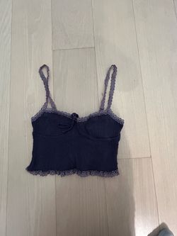 Edikted Purple/Navy Lacey Knit Top - Women’s Size S