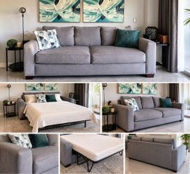 Modern Gray Sleeper Sofa – Excellent Condition