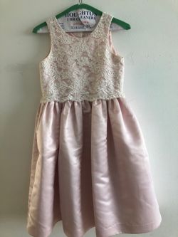 Light Pink Lace Formal Girls Dress
