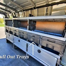 Full Van Racking - Never Used Locking Bins