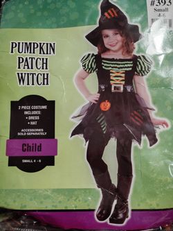 Punpkin patch witch ,size small 4-6 $5.00