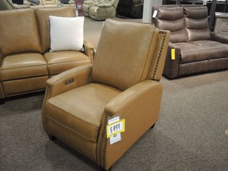 Barcalounger Lauren Power Recliner - Camel | Reclining Chair | Accent Chair