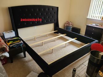 New box 5111 King size bed frame black color special