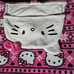 Hello Kitty hooded plush blanket