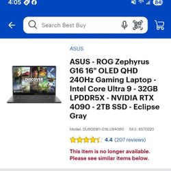 ASUS ROG Zephyrus G16 RTX 4090 / 32GB / 2TB OLED 240Hz (Excellent)