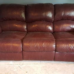 Leather Reclining Sofa & Loveseat
