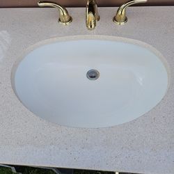 Bathroom vanity countertop  w sink and faucet