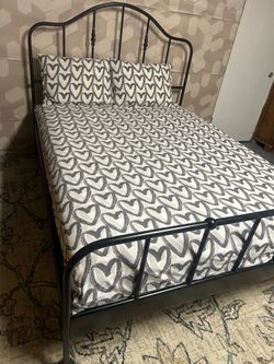 Queen size bed frame and mattress