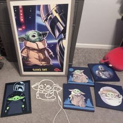 Baby Yoda Wall Decor 