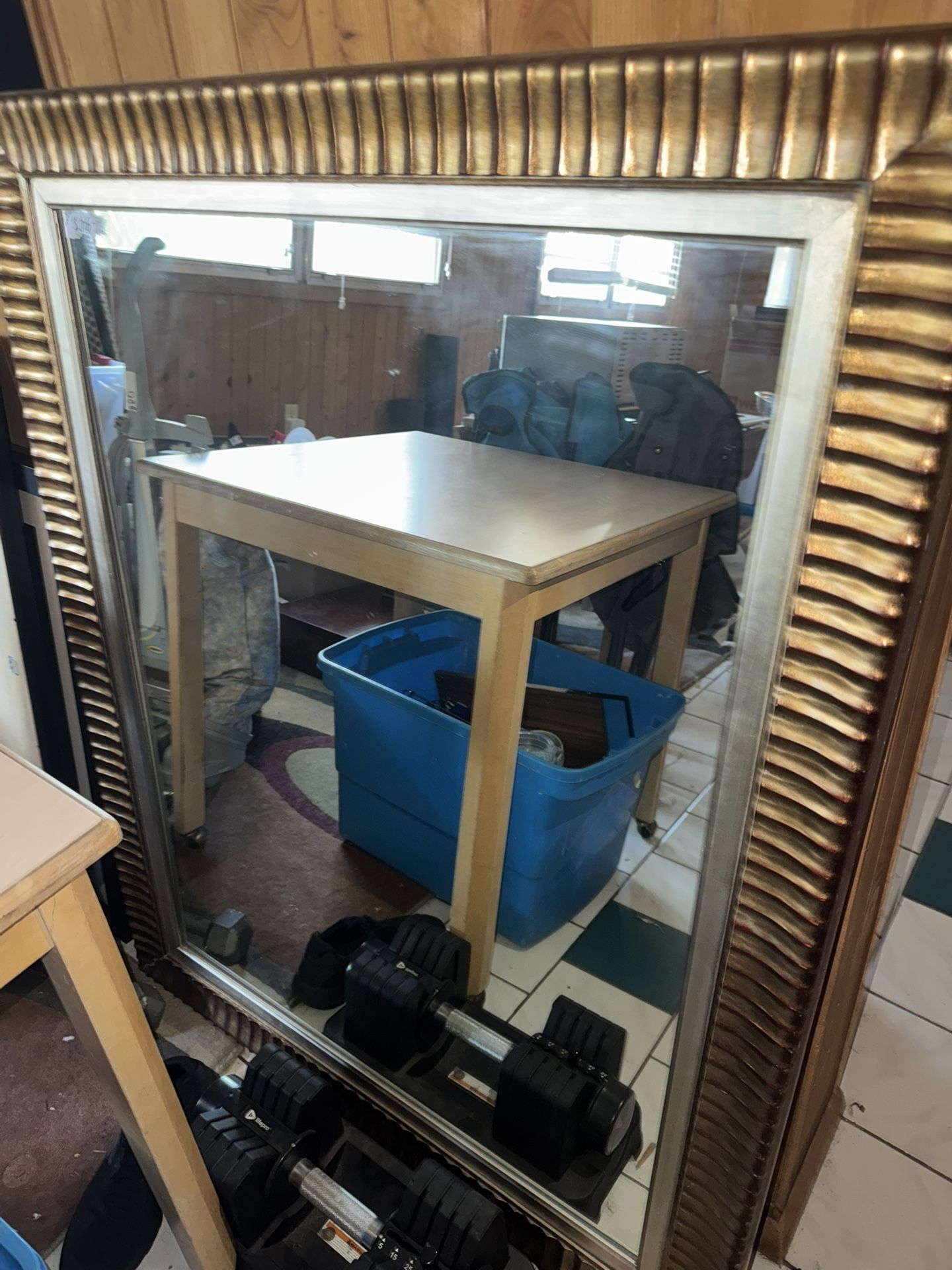 Large Mirror With Gold Frame