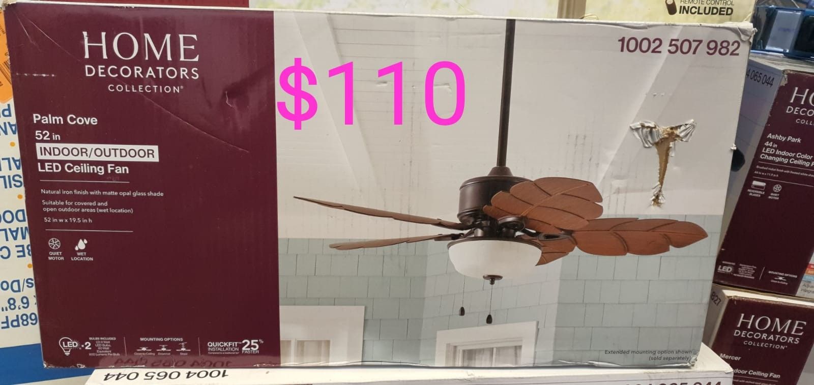 52 inch outdooor fan palm cove