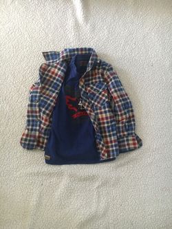 Plaid Catamini boys jacket with shirt attached