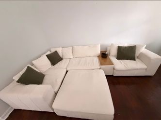 White modular sectional sofa from CityFurniture 2024