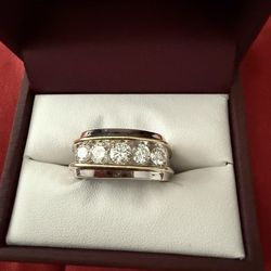 SIGNATURE 2 CTW NATURAL DIAMOND WEDDING RING IN 14KT WHITE AND YELLOW GOLD