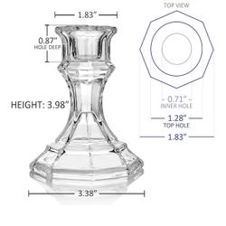 Glass candle Stick Holders